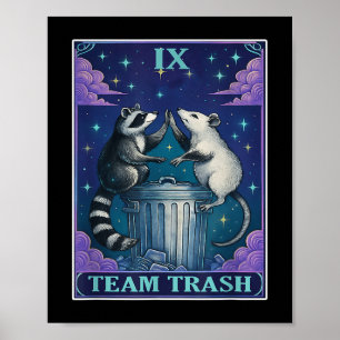 Tarot Card Deck Team Trash Raccoon Tarot Kaarten D Poster