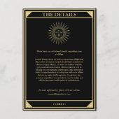 Tarot Card Elegant Wedding Details  Sun Informatiekaartje (Voorkant)