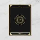 Tarot Card Elegant Wedding Reception  Sun Informatiekaartje (Achterkant)