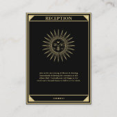 Tarot Card Elegant Wedding Reception  Sun Informatiekaartje (Voorkant)