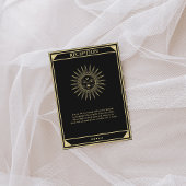 Tarot Card Elegant Wedding Reception  Sun Informatiekaartje