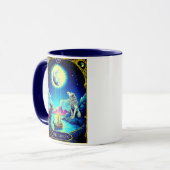 Tarot Card Illustration, The Moon Mok (Voorkant links)