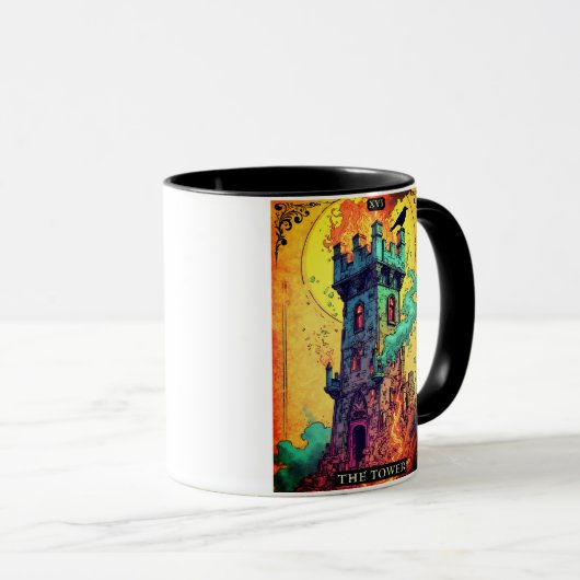 Tarot Card Illustration, The Tower Mok (Voorkant rechts)