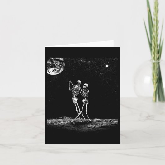 Tarot Card Kissing Skeleton Love Bones Horror Goth Kaart (Voorkant)