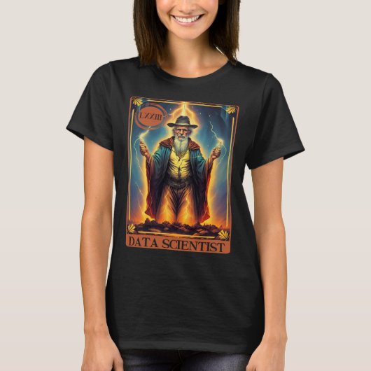 Tarot Card of Data Scientist T-shirt (Voorkant)
