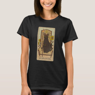 Tarot Card Queen Of Wands And Cat Cosmic Graphic C T-shirt