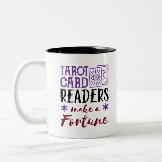 Tarot Card Readers maken een fortuin Tweekleurige Koffiemok (Links)