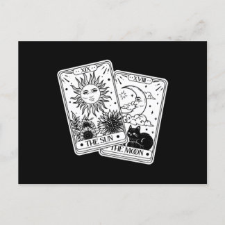 Tarot Card Sin and Moon, Cat Briefkaart