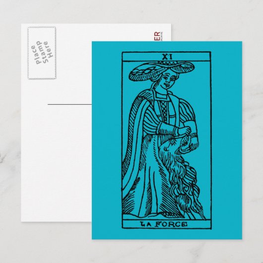 Tarot Card: Strength Briefkaart (Voorkant / Achterkant)