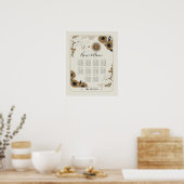 Tarot Card Table 10 Seating Plan Wedding Sun Moon Poster (Keuken)