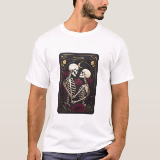 Tarot Card The Lovers skeleton couples T-shirt