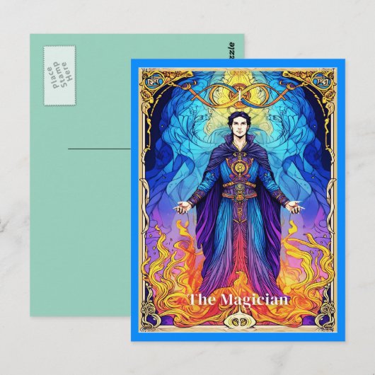 Tarot Card The Magician Briefkaart (Voorkant / Achterkant)