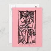 Tarot Card The Popess Briefkaart (Voorkant / Achterkant)