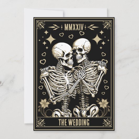 Tarot Card Wedding Uitnodiging (Achterkant)