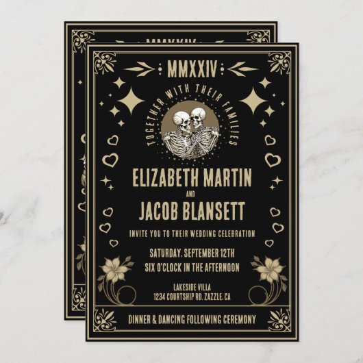 Tarot Card Wedding Uitnodiging (Voorkant / Achterkant)