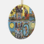 Tarot Cards Collage Keramisch Ornament (Rechts)
