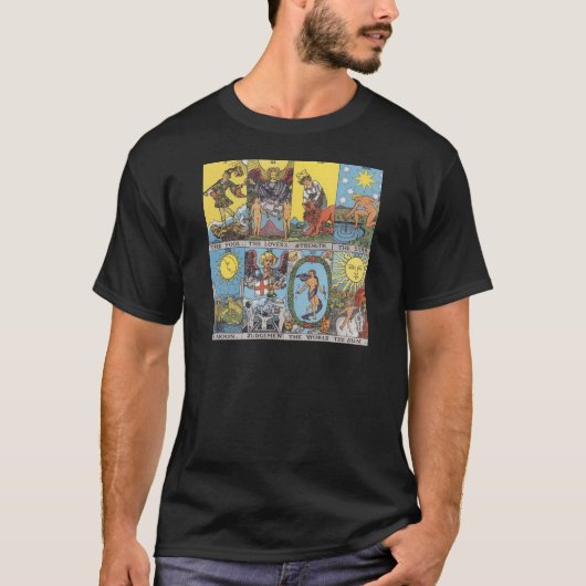Tarot Cards Collage T-shirt (Voorkant)