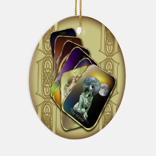 Tarot Cards Personalized Round Ornament (Rechts)