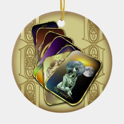 Tarot Cards Personalized Round Ornament (Voorkant)