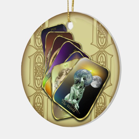 Tarot Cards Personalized Round Ornament (Links)
