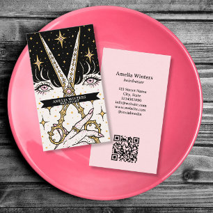 Tarot Celestial Vintage Kapsalon Gouden Schaar Visitekaartje