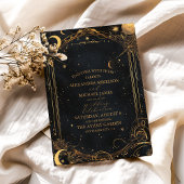 Tarot Celestial Wedding Sun Moon Stars Gold Kaart