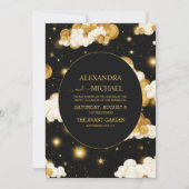Tarot Celestial Wedding Sun Moon Stars Gold Kaart (Voorkant)