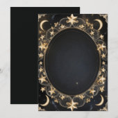 Tarot Celestial Wedding Sun Moon Stars Gold Notitiekaartje (Voorkant / Achterkant)