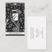 Tarot Charcoal Gray Barista Visitekaartje (Voorkant / Achterkant)