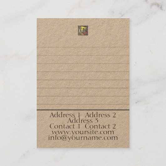 TAROT Coaching, Readings, Advice - Visitekaartje (Achterkant)