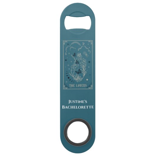Tarot De Geliefden Bachelorette Feest Speed Flessenopener (Voorkant)