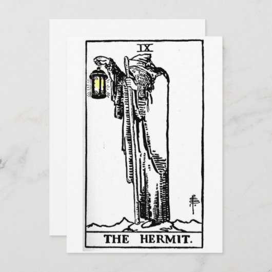 Tarot: De Hermit Notecards Notitiekaartje (Voorkant / Achterkant)
