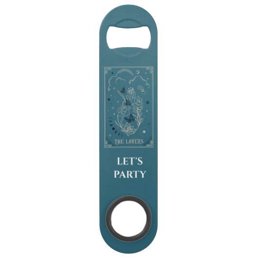Tarot De liefhebbers vrijgezellenfeest Speed Flessenopener (Achterkant)
