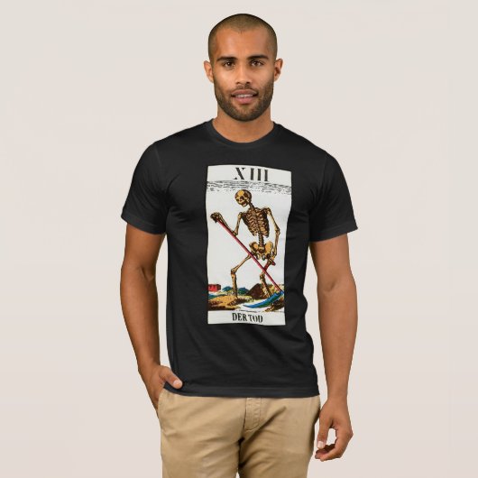 Tarot Death Card Dark T T-shirt (Voorkant volledig)