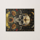 Tarot Death Card Gothic Witchy Skull & Flowers Legpuzzel (Horizontaal)