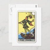 Tarot Der Narr de Fool Briefkaart (Voorkant / Achterkant)