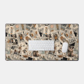 Tarot Desk Mat - Tarot Kaart Pattern - (Keyboard & Muis)