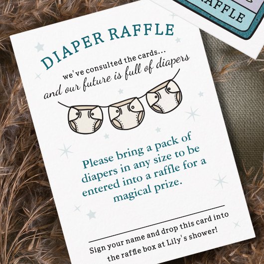 Tarot Diaper Raffle Baby Shower Informatiekaartje