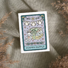 Tarot Diaper Raffle Baby Shower Informatiekaartje