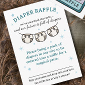 Tarot Diaper Raffle Boy Baby Shower Enclosure Card Informatiekaartje