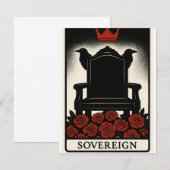 Tarot Domme - Soevereine Kaart Notitiekaartje (Voorkant / Achterkant)