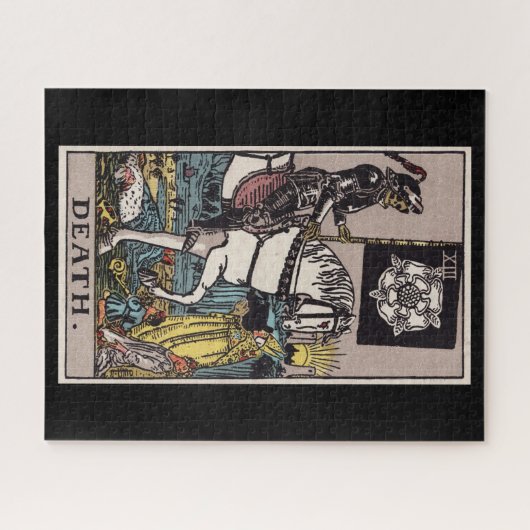 Tarot doodskaartpuzzel legpuzzel (Horizontaal)