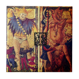 Tarot Double Fools Initiaal T Tegeltje