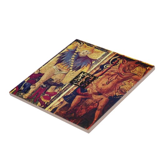 Tarot Double Fools Initiaal T Tegeltje (Zijkant)