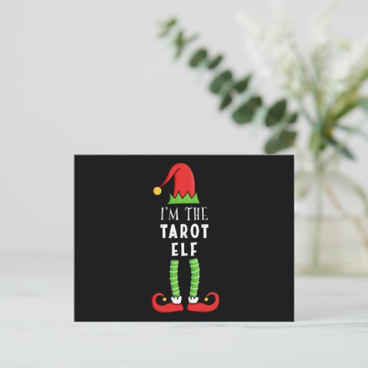 Tarot Elf-kerstcadeau Briefkaart (Staand voorkant)