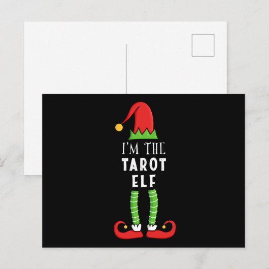 Tarot Elf-kerstcadeau Briefkaart (Voorkant / Achterkant)