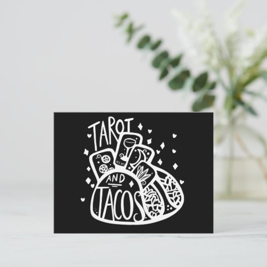 Tarot en Tacos grappige taco dinsdag Briefkaart (Staand voorkant)