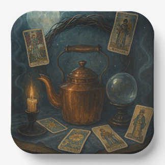Tarot en Thee Papieren Bordje