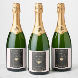 Tarot Esoteric Fortune Pink Sparkling Wijnetiket