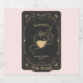 Tarot Esoterische Fortuna Roze Sparkling Wijnetiket (Enkel label)